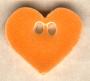 Button - Tangerine Small Heart