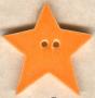 Button - Tangerine Large Star